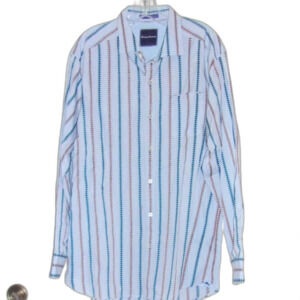 Tommy Bahama Size L Button Down Shirt Gray Zipper Pattern  Long Sleeves